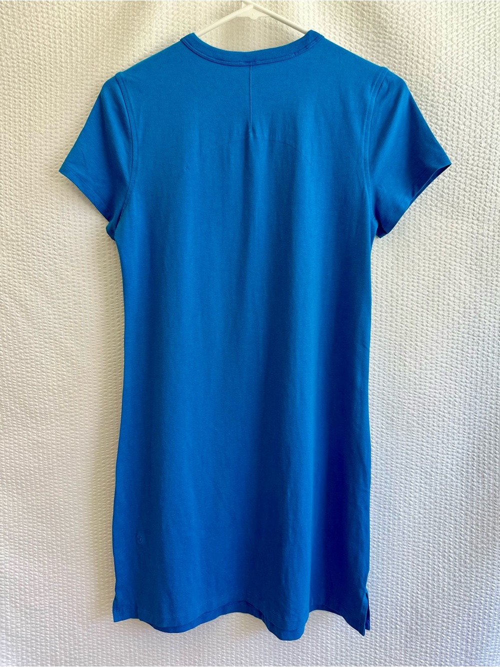 Lululemon Classic Cotton Blend Short Sleeve T-Shirt Dress Poolside Blue Size: 8 - Picture 2 of 5
